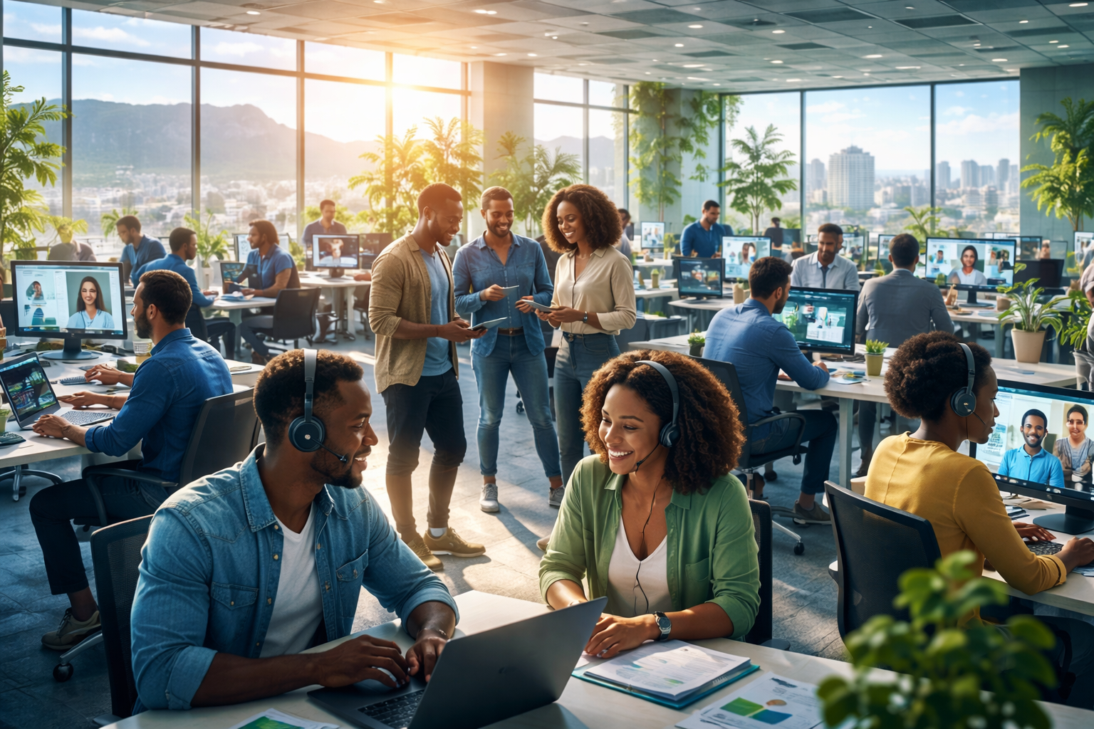 cinematic Like many markets South Africa has undergone a significant transformation in its BPO sector during and after the pandemic The scene depicts